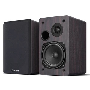 Passive Bookshelf Speakers, Requires a Receiver or Amplifier,Walnut 2-Way Design with 4" Woofer & 1" Silk Horn Tweeter, Stereo Speakers for Home Theater Surround Sound, Cables included Passive Bookshelf Speakers, Requires a Receiver or Amplifier,Walnut 2-Way Design with 4" Woofer & 1" Silk Horn Tweeter, Stereo Speakers for Home Theater Surround Sound, Cables included