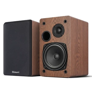 Passive Bookshelf Speakers, Requires a Receiver or Amplifier, Brown 2-Way Design with 4" Woofer & 1" Silk Horn Tweeter, Stereo Speakers for Home Theater Surround Sound, Cables included Passive Bookshelf Speakers, Requires a Receiver or Amplifier, Brown 2-Way Design with 4" Woofer & 1" Silk Horn Tweeter, Stereo Speakers for Home Theater Surround Sound, Cables included