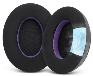 Ice Silk Fabric Earpads for HyperX Cloud/Alpha, Audio Technica M50X/M40X Replacement Cushions Also for Sony MDR 7506, Turtle Beach Stealth 400/600 - Ear Pads with Memory Foam & Added Thickness Ice Silk Fabric Earpads for HyperX Cloud/Alpha, Audio Technica M50X/M40X Replacement Cushions Also for Sony MDR 7506, Turtle Beach Stealth 400/600 - Ear Pads with Memory Foam & Added Thickness