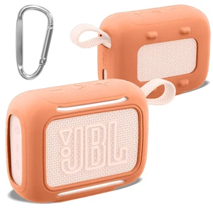 for JBL Go 5 Waterproof Bluetooth Speaker Silicone Cover, Orange Snug Fit, Portable Carabiner Clip, Shock Absorption, Drop Protection, Travel Lightweight Design, Protective Skin Case for JBL Go 5 Waterproof Bluetooth Speaker Silicone Cover, Orange Snug Fit, Portable Carabiner Clip, Shock Absorption, Drop Protection, Travel Lightweight Design, Protective Skin Case