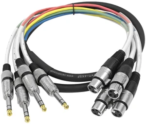 SAXT-4x5F - 4 Channel 1/4" TRS to XLR Female Snake Cable - 5 Feet Long - Serviceable Ends - Pro Audio Effects Snake for Live Live, Recording, Studios, and Gigs - Patch, Amp, Mixer SAXT-4x5F - 4 Channel 1/4" TRS to XLR Female Snake Cable - 5 Feet Long - Serviceable Ends - Pro Audio Effects Snake for Live Live, Recording, Studios, and Gigs - Patch, Amp, Mixer
