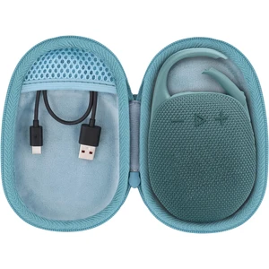 Hard Carrying Case for JBL Clip 5 Portable Mini Speaker, Teal 1:1 Molded Interior, Soft Anti-Static Velvet Lining, Cable Storage, Secure Fit, Carabiner, High-Density EVA Shell Hard Carrying Case for JBL Clip 5 Portable Mini Speaker, Teal 1:1 Molded Interior, Soft Anti-Static Velvet Lining, Cable Storage, Secure Fit, Carabiner, High-Density EVA Shell