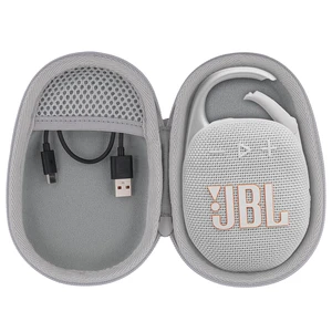 Hard Carrying Case for JBL Clip 5 Portable Mini Speaker, White 1:1 Molded Interior, Soft Anti-Static Velvet Lining, Cable Storage, Secure Fit, Carabiner, High-Density EVA Shell Hard Carrying Case for JBL Clip 5 Portable Mini Speaker, White 1:1 Molded Interior, Soft Anti-Static Velvet Lining, Cable Storage, Secure Fit, Carabiner, High-Density EVA Shell