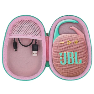 Hard Carrying Case for JBL Clip 5 Portable Mini Speaker, Pink 1:1 Molded Interior, Soft Anti-Static Velvet Lining, Cable Storage, Secure Fit, Carabiner, High-Density EVA Shell Hard Carrying Case for JBL Clip 5 Portable Mini Speaker, Pink 1:1 Molded Interior, Soft Anti-Static Velvet Lining, Cable Storage, Secure Fit, Carabiner, High-Density EVA Shell