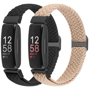 Elastic Braided Watch Band Compatible with Fitbit Inspire 3/Inspire 2/Inspire/Inspire HR/Fitbit ace 3/Ace 2, Adjustable Stretchy Strap Sport Nylon Loop Replacement Wristband for Fitbit Inspire Elastic Braided Watch Band Compatible with Fitbit Inspire 3/Inspire 2/Inspire/Inspire HR/Fitbit ace 3/Ace 2, Adjustable Stretchy Strap Sport Nylon Loop Replacement Wristband for Fitbit Inspire