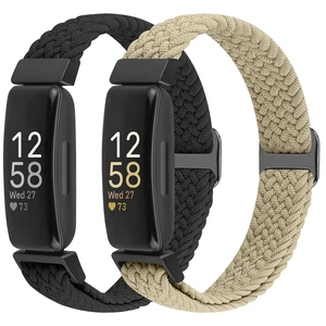 Elastic Braided Watch Band Compatible with Fitbit Inspire 3/Inspire 2/Inspire/Inspire HR/Fitbit ace 3/Ace 2, Adjustable Stretchy Strap Sport Nylon Loop Replacement Wristband for Fitbit Inspire Elastic Braided Watch Band Compatible with Fitbit Inspire 3/Inspire 2/Inspire/Inspire HR/Fitbit ace 3/Ace 2, Adjustable Stretchy Strap Sport Nylon Loop Replacement Wristband for Fitbit Inspire