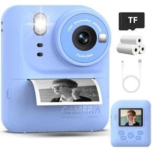 Kids Instant Print Camera Toys,1080P HD Toddler Digital Video Camera,Christmas Birthday Gifts for Girls Boys Age 3-12 Year Old - TF Card Included (Blue) Kids Instant Print Camera Toys,1080P HD Toddler Digital Video Camera,Christmas Birthday Gifts for Girls Boys Age 3-12 Year Old - TF Card Included (Blue)