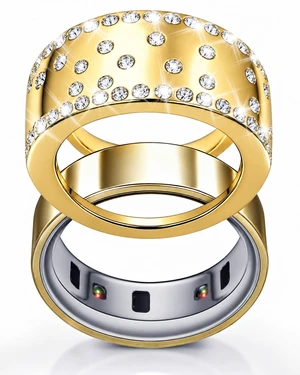 14K Gold Plated Smart Ring Jacket Compatible with Oura Ring Gen 4/Gen 3 Decorative Oura Ring Cover for Women, Cubic Zirconia Simulated Diamond Stacking Ring, Fancy Smart Ring Accessories 14K Gold Plated Smart Ring Jacket Compatible with Oura Ring Gen 4/Gen 3 Decorative Oura Ring Cover for Women, Cubic Zirconia Simulated Diamond Stacking Ring, Fancy Smart Ring Accessories