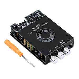 ZK-1602T Bluetooth Amplifier Board, 2.0 Channel 160W+160W Stereo Audio Amp with Treble & Bass Control, DC 15-36V Power Supply, Bluetooth 5.0 & AUX Inputs for Home DIY Speakers ZK-1602T Bluetooth Amplifier Board, 2.0 Channel 160W+160W Stereo Audio Amp with Treble & Bass Control, DC 15-36V Power Supply, Bluetooth 5.0 & AUX Inputs for Home DIY Speakers