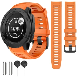 Waterproof Bands Compatible with Garmin Instinct/Instinct 2 Watch Bands 22mm Soft Silicone Replacement Wristbands for Garmin Instinct Esports/Solar/Tactical, Orange Waterproof Bands Compatible with Garmin Instinct/Instinct 2 Watch Bands 22mm Soft Silicone Replacement Wristbands for Garmin Instinct Esports/Solar/Tactical, Orange