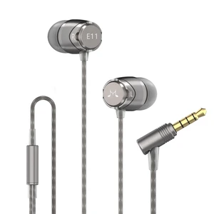 E11 Wired Earbuds, No Mic, Hi-Fi Stereo, 3.5mm Jack, Gunmetal Balanced accurate sound, rich bass, full aluminium housing, silver-plated cable, comfortable fit E11 Wired Earbuds, No Mic, Hi-Fi Stereo, 3.5mm Jack, Gunmetal Balanced accurate sound, rich bass, full aluminium housing, silver-plated cable, comfortable fit