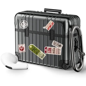 Compatible with AirPods Pro 2nd/1st Generation Case Cover, Cute Funny Suitcase Design Case for Airpods Pro 2nd/1st Gen, Fashion Protective Hard Case for Women Men with Keychain (Black) Compatible with AirPods Pro 2nd/1st Generation Case Cover, Cute Funny Suitcase Design Case for Airpods Pro 2nd/1st Gen, Fashion Protective Hard Case for Women Men with Keychain (Black)