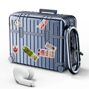 Compatible with AirPods Pro 2nd/1st Generation Case Cover, Cute Funny Suitcase Design Case for Airpods Pro 2nd/1st Gen, Fashion Protective Hard Case for Women Men with Keychain (Blue) Compatible with AirPods Pro 2nd/1st Generation Case Cover, Cute Funny Suitcase Design Case for Airpods Pro 2nd/1st Gen, Fashion Protective Hard Case for Women Men with Keychain (Blue)