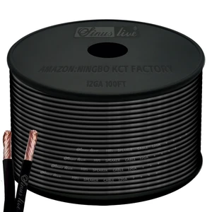 12AWG Gauge Speaker Cable Speaker Wire Black 50FT 100FT (12GA-100FT),Elastic PVC, Great Use for Car Speakers Stereos, Home Theater Speakers, Surround Sound, Radio 12AWG Gauge Speaker Cable Speaker Wire Black 50FT 100FT (12GA-100FT),Elastic PVC, Great Use for Car Speakers Stereos, Home Theater Speakers, Surround Sound, Radio