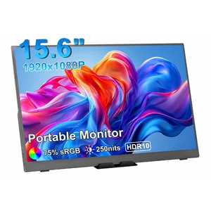 15.6 Inch Portable Monitor, 1080P FHD USB-C HDMI External Display, 250nit IPS HDR Travel Screen with Smart Stand & Speakers for Laptop PC Mac Phone Xbox Switch 15.6 Inch Portable Monitor, 1080P FHD USB-C HDMI External Display, 250nit IPS HDR Travel Screen with Smart Stand & Speakers for Laptop PC Mac Phone Xbox Switch