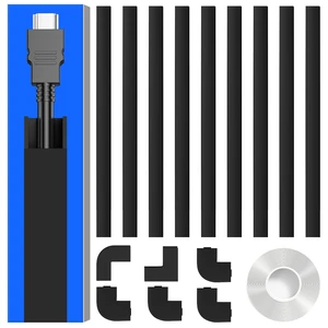 142in Black Cord Hider, Black Cord Covers for Wires on Wall, One-Cord Wire Cover, Snap-on Design Cable Hider for Corner-Mounted TVs, Easy Set up Cable Cover Raceway, L15.7 W0.59 H0.4in 142in Black Cord Hider, Black Cord Covers for Wires on Wall, One-Cord Wire Cover, Snap-on Design Cable Hider for Corner-Mounted TVs, Easy Set up Cable Cover Raceway, L15.7 W0.59 H0.4in