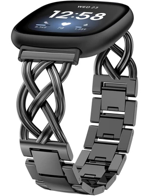 Metal Band Compatible with Fitbit Versa 4/Versa 3/Sense 2/Sense Bands Women, Celtic Stainless Steel Strap Dressy Bracelet Designer Pretty Wristband Metal Band Compatible with Fitbit Versa 4/Versa 3/Sense 2/Sense Bands Women, Celtic Stainless Steel Strap Dressy Bracelet Designer Pretty Wristband