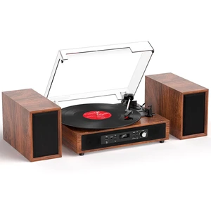 Vinyl Record Player 6 Speakers Loud Sound with 4+2 External Stereo Speakers Bluetooth 3-Speed Turntable, Vinyl to USB Recording, 6-Speaker Audio System for Living Room Home Entertainment Vinyl Record Player 6 Speakers Loud Sound with 4+2 External Stereo Speakers Bluetooth 3-Speed Turntable, Vinyl to USB Recording, 6-Speaker Audio System for Living Room Home Entertainment