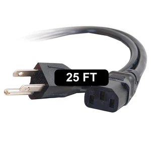 25FT Replacement AC Power Cord Shielded - Power Cable for Electronics, TV, Computer, Printer, Radio, Monitor, Samsung, Dell, Vizio, LG, Asus, Laptop and More (14719) 25FT Replacement AC Power Cord Shielded - Power Cable for Electronics, TV, Computer, Printer, Radio, Monitor, Samsung, Dell, Vizio, LG, Asus, Laptop and More (14719)