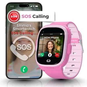 Smart Watch for Kids with GPS Tracker, Audio & Video Calling, SOS Alerts, HD Camera, Fitness Tracker, Parental Controls, Kids Smart Watch for Boys & Girls, Subscription Required (Pink) Smart Watch for Kids with GPS Tracker, Audio & Video Calling, SOS Alerts, HD Camera, Fitness Tracker, Parental Controls, Kids Smart Watch for Boys & Girls, Subscription Required (Pink)