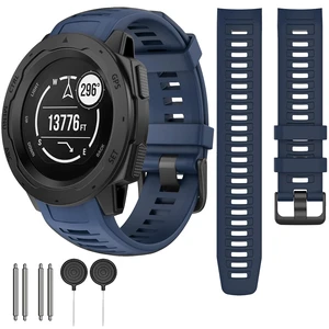 Waterproof Bands Compatible with Garmin Instinct/Instinct 2 Watch Bands 22mm Soft Silicone Replacement Wristbands for Garmin Instinct Esports/Solar/Tactical, Navy Waterproof Bands Compatible with Garmin Instinct/Instinct 2 Watch Bands 22mm Soft Silicone Replacement Wristbands for Garmin Instinct Esports/Solar/Tactical, Navy