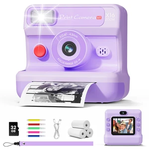 Kids Instant Print Camera, 1080P HD Dual Lens with 32GB Card 2.4" Screen Kids Camera with 3 Paper Rolls, 16X Zoom, Christmas Birthday Gifts for Girls and Boys Age 3-12 Kids Instant Print Camera, 1080P HD Dual Lens with 32GB Card 2.4" Screen Kids Camera with 3 Paper Rolls, 16X Zoom, Christmas Birthday Gifts for Girls and Boys Age 3-12