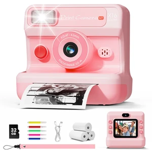 Kids Instant Print Camera, 1080P HD Dual Lens with 32GB Card 2.4" Screen Kids Camera with 3 Paper Rolls, 16X Zoom, Christmas Birthday Gifts for Girls and Boys Age 3-12 Kids Instant Print Camera, 1080P HD Dual Lens with 32GB Card 2.4" Screen Kids Camera with 3 Paper Rolls, 16X Zoom, Christmas Birthday Gifts for Girls and Boys Age 3-12