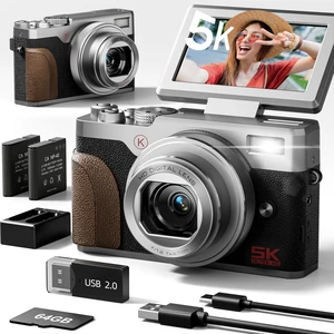 NBD 5K 64MP Digital Cameras for Photography, 18X Digital Zoom, Flip Screen Autofocus, 180° Flip Screen, Anti-Shake, 2 Batteries, 64GB Card, for YouTube, Vlogging and Travel NBD 5K 64MP Digital Cameras for Photography, 18X Digital Zoom, Flip Screen Autofocus, 180° Flip Screen, Anti-Shake, 2 Batteries, 64GB Card, for YouTube, Vlogging and Travel