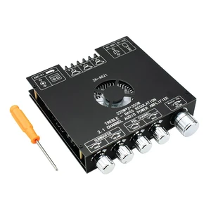 ZK-AS21 TPA3255 Bluetooth 5.1 Power Amplifier Board HiFi 2.1 Channel 220Wx2+350W Digital Audio Receiver AMP Board with Treble and Bass Control for DIY Speakers ZK-AS21 TPA3255 Bluetooth 5.1 Power Amplifier Board HiFi 2.1 Channel 220Wx2+350W Digital Audio Receiver AMP Board with Treble and Bass Control for DIY Speakers