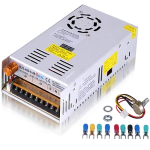 12V Power Supply 480W 10A, AC to DC Converter with Digital Display 480W AC 110V-220V to DC 0-48V Power Supply, Equipped with Digital Display and Builtin Cooling Fan for Electronic Equipment 12V Power Supply 480W 10A, AC to DC Converter with Digital Display 480W AC 110V-220V to DC 0-48V Power Supply, Equipped with Digital Display and Builtin Cooling Fan for Electronic Equipment