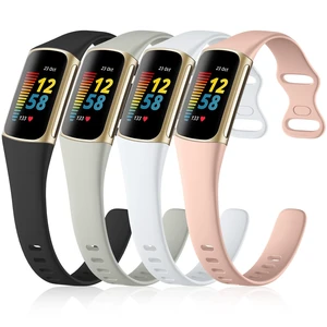 4 Pack Slim Band Compatible with Fitbit Charge 5/6 Bands Women Men Soft Silicone Strap, Sport Replacement Wristbands for Fitbit Charge 5/Charge 6 Fitness Tracker, Black/White/Gray/Pink 4 Pack Slim Band Compatible with Fitbit Charge 5/6 Bands Women Men Soft Silicone Strap, Sport Replacement Wristbands for Fitbit Charge 5/Charge 6 Fitness Tracker, Black/White/Gray/Pink