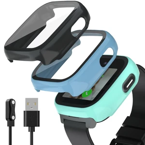 Compatible with Cosmo JrTrack 5 Screen Protector, 3 Pack Hard PC Case with HD Clear Tempered Glass Screen Protector for Cosmo JrTrack 5 Watch for Kids Boys Girls Compatible with Cosmo JrTrack 5 Screen Protector, 3 Pack Hard PC Case with HD Clear Tempered Glass Screen Protector for Cosmo JrTrack 5 Watch for Kids Boys Girls