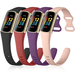 4 Pack Slim Band Compatible with Fitbit Charge 5/6 Bands Women Men Soft Silicone Strap, Sport Replacement Wristbands for Fitbit Charge 5/Charge 6 Fitness Tracker, Black/Plum/Red/Pink 4 Pack Slim Band Compatible with Fitbit Charge 5/6 Bands Women Men Soft Silicone Strap, Sport Replacement Wristbands for Fitbit Charge 5/Charge 6 Fitness Tracker, Black/Plum/Red/Pink