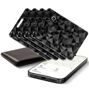 4-Pack Wallet Tracker Cards, Works with Apple Find My 1.6mm thin, Qi rechargeable, 5-month battery, IP68 waterproof, Left-Behind Alerts, iPhone & iPad compatible 4-Pack Wallet Tracker Cards, Works with Apple Find My 1.6mm thin, Qi rechargeable, 5-month battery, IP68 waterproof, Left-Behind Alerts, iPhone & iPad compatible