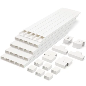 Cable Covers for Cords on Wall-392.5in Wire Hider for TV on Wall, White Cable Concealer, 25 x L15.7in W0.95H 0.55in Cable Covers for Cords on Wall-392.5in Wire Hider for TV on Wall, White Cable Concealer, 25 x L15.7in W0.95H 0.55in