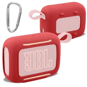 for JBL Go 5 Waterproof Bluetooth Speaker Silicone Cover, Red Snug Fit, Portable Carabiner Clip, Shock Absorption, Drop Protection, Travel Lightweight Design, Protective Skin Case for JBL Go 5 Waterproof Bluetooth Speaker Silicone Cover, Red Snug Fit, Portable Carabiner Clip, Shock Absorption, Drop Protection, Travel Lightweight Design, Protective Skin Case