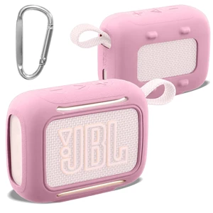 for JBL Go 5 Waterproof Bluetooth Speaker Silicone Cover, Pink Snug Fit, Portable Carabiner Clip, Shock Absorption, Drop Protection, Travel Lightweight Design, Protective Skin Case for JBL Go 5 Waterproof Bluetooth Speaker Silicone Cover, Pink Snug Fit, Portable Carabiner Clip, Shock Absorption, Drop Protection, Travel Lightweight Design, Protective Skin Case
