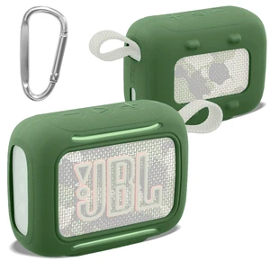 for JBL Go 5 Waterproof Bluetooth Speaker Silicone Cover, Army Green Snug Fit, Portable Carabiner Clip, Shock Absorption, Drop Protection, Travel Lightweight Design, Protective Skin Case for JBL Go 5 Waterproof Bluetooth Speaker Silicone Cover, Army Green Snug Fit, Portable Carabiner Clip, Shock Absorption, Drop Protection, Travel Lightweight Design, Protective Skin Case