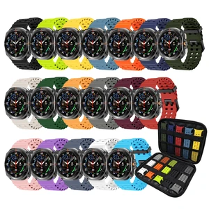 Sport Band &Storage Case Compatible for Galaxy Watch Ultra 2/1 No Gap Waterproof Wristband,Soft Silicone Strap,for Samsung Galaxy Watch Ultra 2/Ultra 47mm(2026/2025/2024) Men Women Sport Band &Storage Case Compatible for Galaxy Watch Ultra 2/1 No Gap Waterproof Wristband,Soft Silicone Strap,for Samsung Galaxy Watch Ultra 2/Ultra 47mm(2026/2025/2024) Men Women