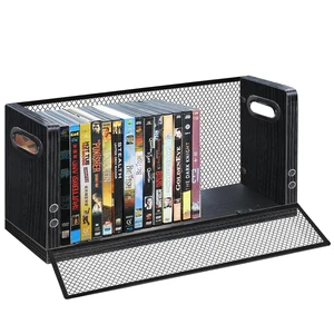 DVD Blu ray Storage Rack, DVD Shelf Holds Up To 28 DVD Cases, Stackable Wood & Metal DVD Tower with Magnetic Opening Door for Easy Access, Desktop Organizer for CDs, Video Game, VHS Tapes DVD Blu ray Storage Rack, DVD Shelf Holds Up To 28 DVD Cases, Stackable Wood & Metal DVD Tower with Magnetic Opening Door for Easy Access, Desktop Organizer for CDs, Video Game, VHS Tapes