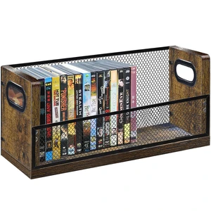 DVD CD Storage Rack, DVD Shelf Holds 28 DVD Cases, Stackable Wood & Metal DVD Tower with Magnetic Opening Door for Easy Access, Desktop Organizer for Blu ray, Video Game, VHS Tapes DVD CD Storage Rack, DVD Shelf Holds 28 DVD Cases, Stackable Wood & Metal DVD Tower with Magnetic Opening Door for Easy Access, Desktop Organizer for Blu ray, Video Game, VHS Tapes