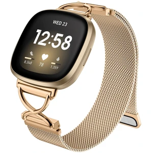 X-Shape Metal Band Compatible with Fitbit Versa 4/Sense 2/Versa 3/Sense Bands Women Men, Stainless Steel Soft Mesh Loop Strap Replacement for Fitbit Sense 2/Versa 3/Sense/Versa 4 Smartwatch X-Shape Metal Band Compatible with Fitbit Versa 4/Sense 2/Versa 3/Sense Bands Women Men, Stainless Steel Soft Mesh Loop Strap Replacement for Fitbit Sense 2/Versa 3/Sense/Versa 4 Smartwatch