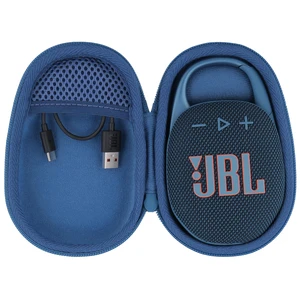 Hard Carrying Case for JBL Clip 5 Portable Mini Speaker, Blue 1:1 Molded Interior, Soft Anti-Static Velvet Lining, Cable Storage, Secure Fit, Carabiner, High-Density EVA Shell Hard Carrying Case for JBL Clip 5 Portable Mini Speaker, Blue 1:1 Molded Interior, Soft Anti-Static Velvet Lining, Cable Storage, Secure Fit, Carabiner, High-Density EVA Shell