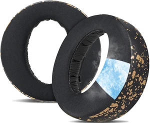 Earpads for Sony PS5 Pulse 3D Wireless Headset, Cooling Gel Replacement Ear Pad Cushions with Noise Isolation Foam - Black Gold Earpads for Sony PS5 Pulse 3D Wireless Headset, Cooling Gel Replacement Ear Pad Cushions with Noise Isolation Foam - Black Gold