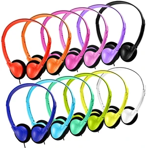 Kids Headphones Bulk 20 Pack Multi Colored On-Ear Corded Headphones with 3.5mm Jack for School Classroom Libraries Students Adult, Individually Bagged (12 Colors) Kids Headphones Bulk 20 Pack Multi Colored On-Ear Corded Headphones with 3.5mm Jack for School Classroom Libraries Students Adult, Individually Bagged (12 Colors)