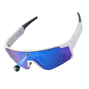 Sporty AI Bluetooth Smart Glasses with Camera for Cycling & Hiking Unisex, IP54 Waterproof, Detachable Inner Lense, 1200P EIS Pro-Stabilized Recording, Dual-Mic ENC Noise-Reduction, White Sporty AI Bluetooth Smart Glasses with Camera for Cycling & Hiking Unisex, IP54 Waterproof, Detachable Inner Lense, 1200P EIS Pro-Stabilized Recording, Dual-Mic ENC Noise-Reduction, White