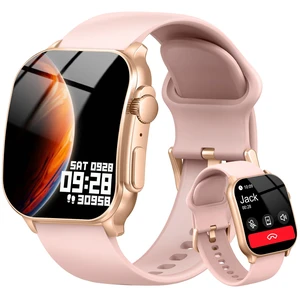 Smart Watch for Women, 2.01" AMOLED Curved HD Screen Smart Watch, Fitness Tracker with 24/7 Heart Rate/Sleep Monitor, IP68 Waterproof Running Watch,Compatible with iOS & Android for Daily Workout Pink Smart Watch for Women, 2.01" AMOLED Curved HD Screen Smart Watch, Fitness Tracker with 24/7 Heart Rate/Sleep Monitor, IP68 Waterproof Running Watch,Compatible with iOS & Android for Daily Workout Pink