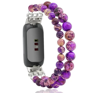 Bracelets Compatible with Fitbit Inspire 3 Bands for Women Beaded Wristband Adjustable Gemstone Replacement Straps Bracelets Compatible with Fitbit Inspire 3 Bands for Women Beaded Wristband Adjustable Gemstone Replacement Straps