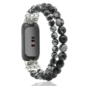 Bracelets Compatible with Fitbit Inspire 3 Bands for Women Beaded Wristband Adjustable Gemstone Replacement Straps Bracelets Compatible with Fitbit Inspire 3 Bands for Women Beaded Wristband Adjustable Gemstone Replacement Straps