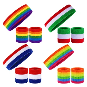 Sweat Bands for Wrists,Tennis Wristband Absorbing Cotton Terry Cloths,Arm Sweat Bands for Women Men, Wrist Band for Football Basketball Running,Colorful Sweat Bands for Wrists,Tennis Wristband Absorbing Cotton Terry Cloths,Arm Sweat Bands for Women Men, Wrist Band for Football Basketball Running,Colorful